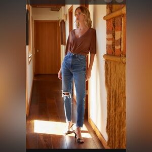 Etica Blue Distressed Women Jeans